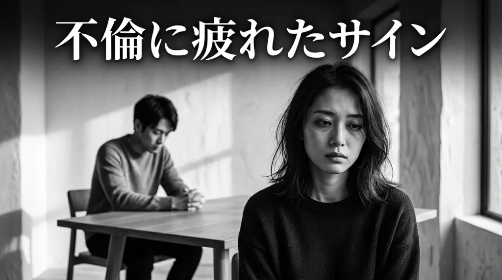 不倫に疲れたサインを見逃していませんか