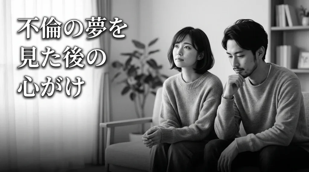 不倫の夢を見た後に心がけたいこと