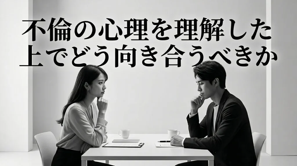 不倫の心理を理解した上でどう向き合うべきか