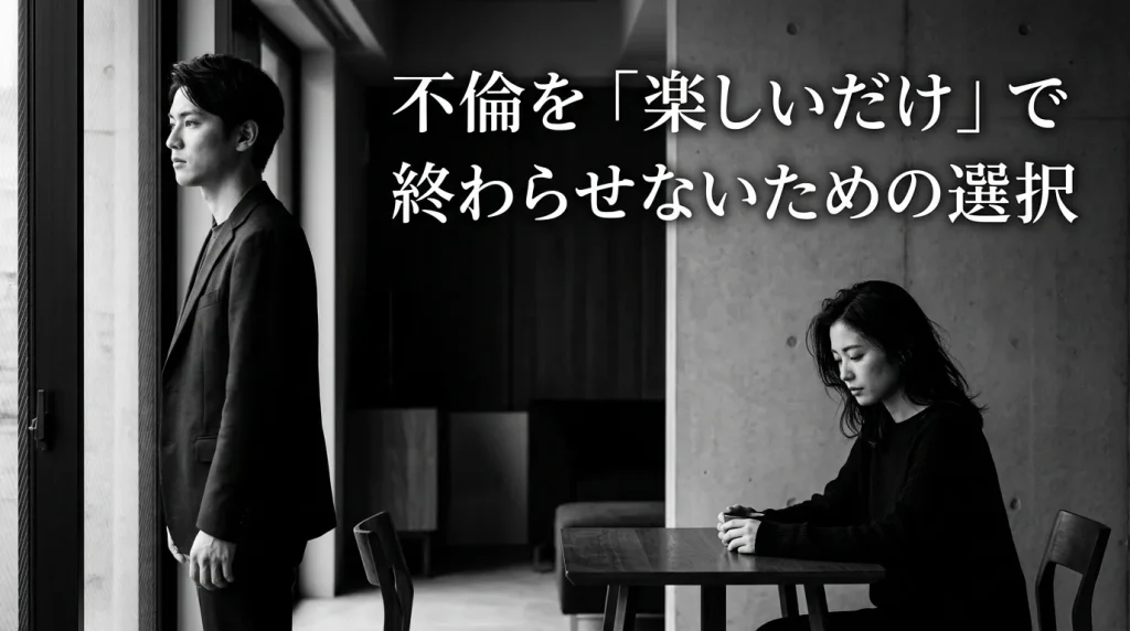 不倫を「楽しいだけ」で終わらせないための3つの選択肢