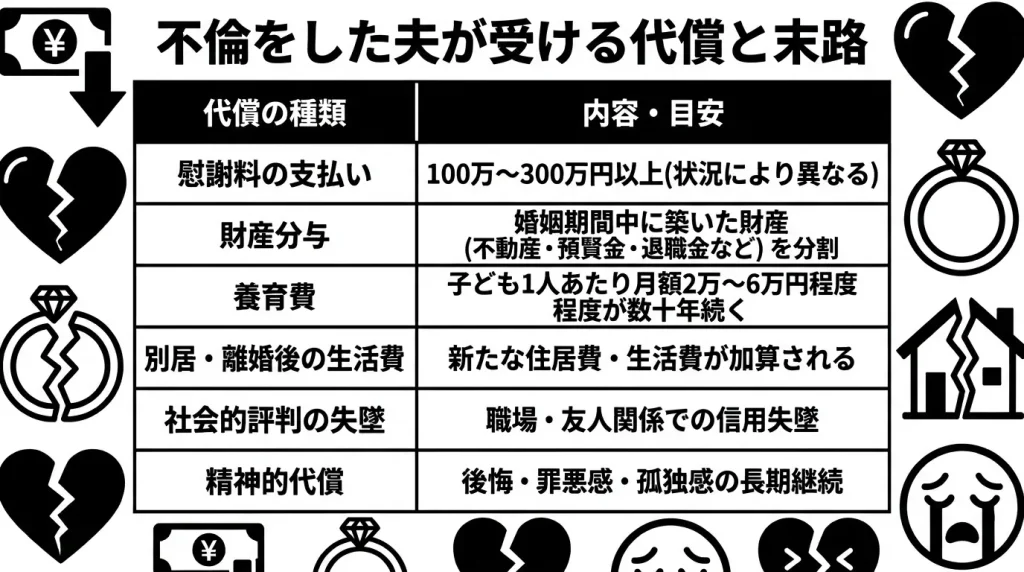 不倫をした夫が受ける代償と末路