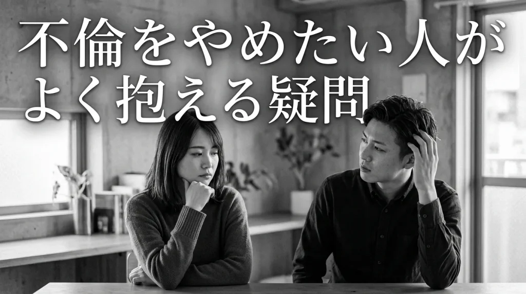 不倫をやめたい人がよく抱える疑問に答える