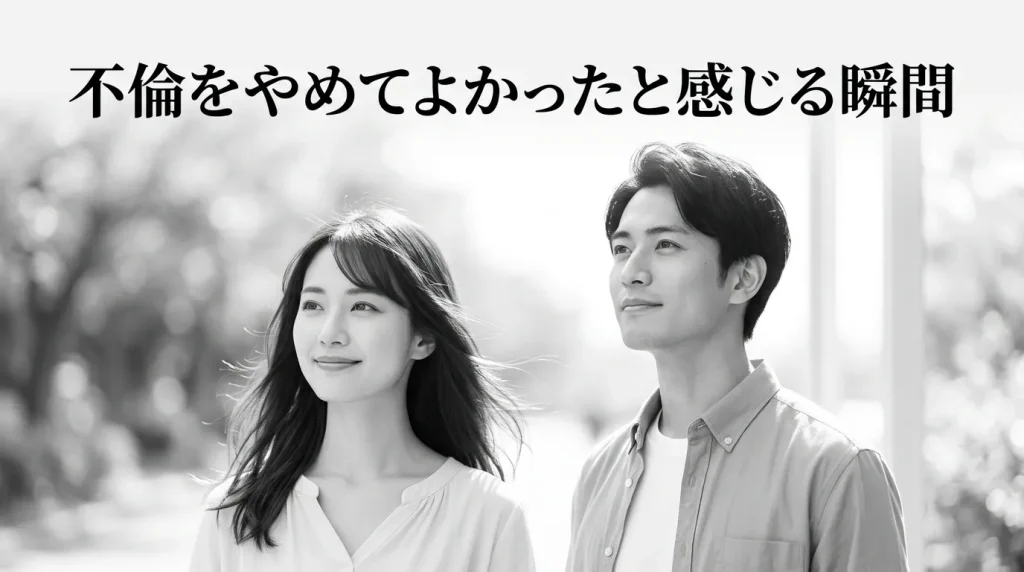 不倫をやめてよかったと感じる瞬間