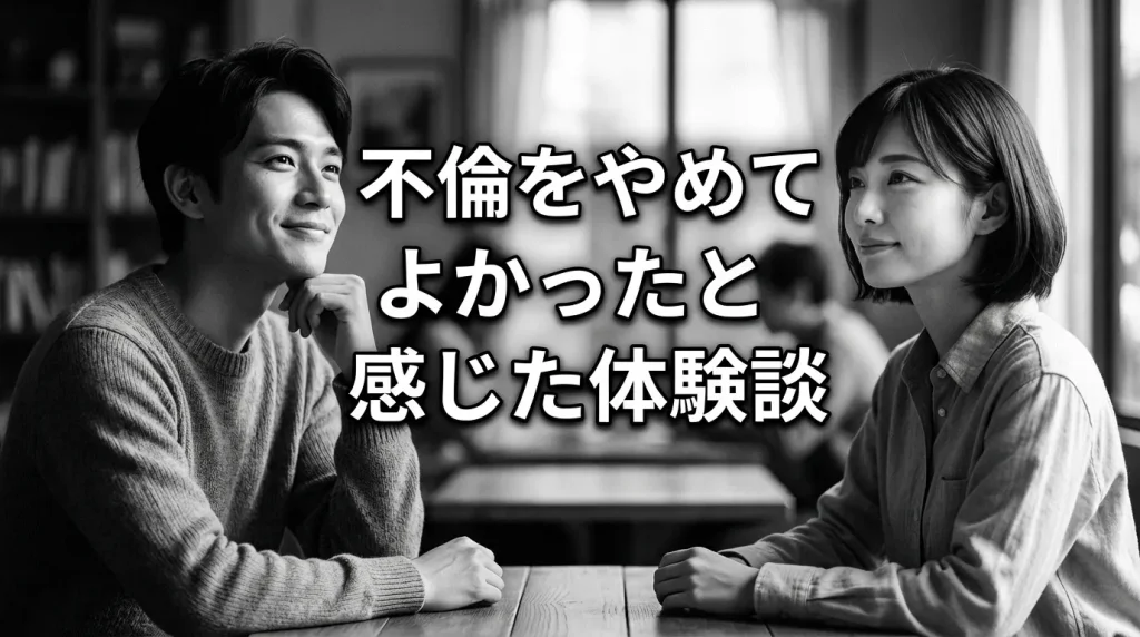 不倫をやめてよかったと感じる瞬間（体験談）