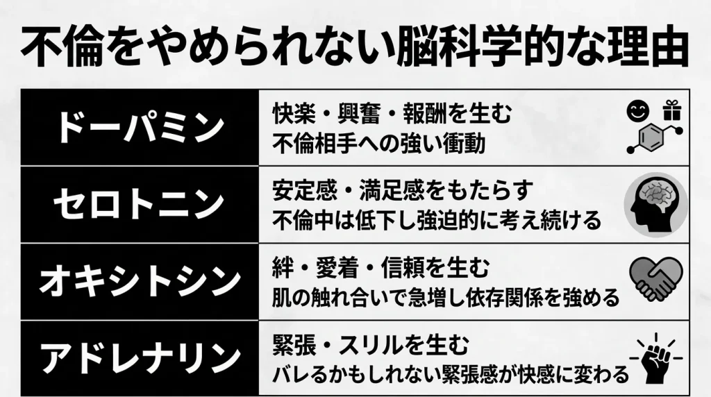 不倫をやめられない脳科学的な理由