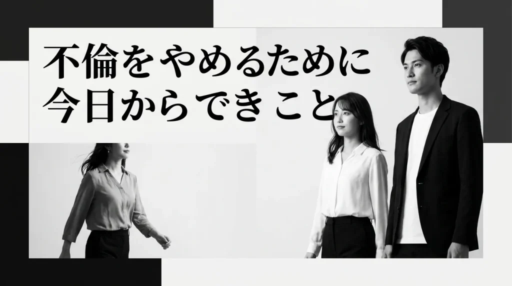 不倫をやめるために今日からできる具体的な行動