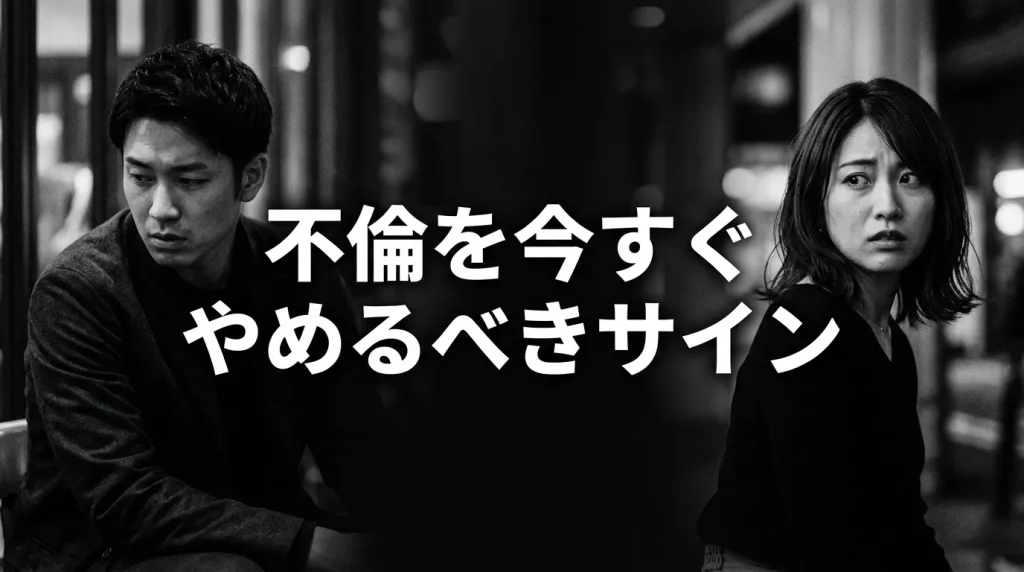 不倫を今すぐやめるべきサイン