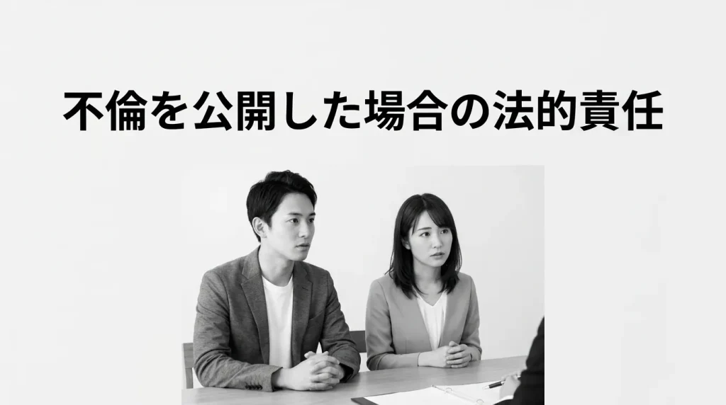 不倫を公開した場合に問われる3つの法的責任