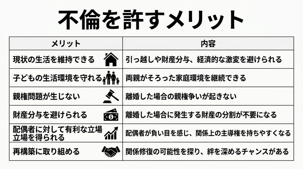 不倫を許すメリット