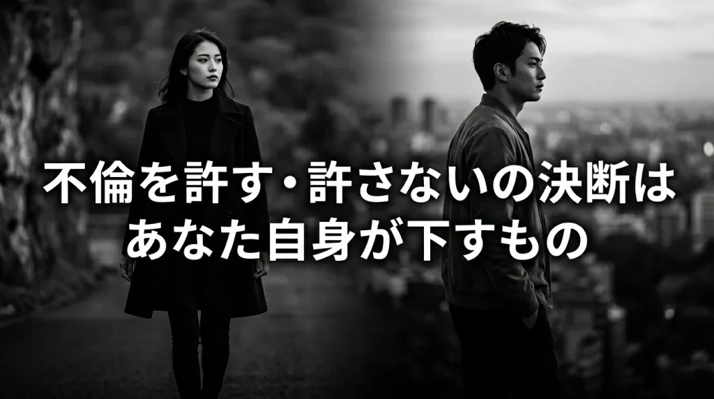 不倫を許す・許さないの決断はあなた自身が下すもの