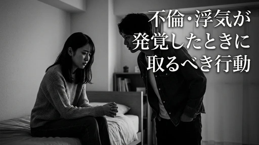 不倫・浮気が発覚したときに取るべき行動