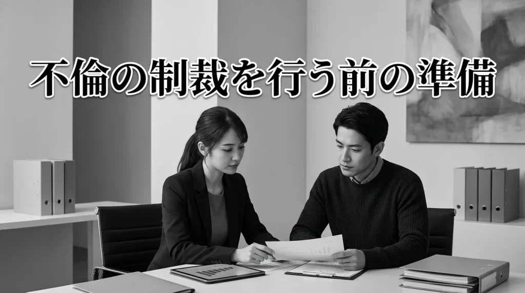 不倫・浮気の制裁を行う前に必ず準備すること