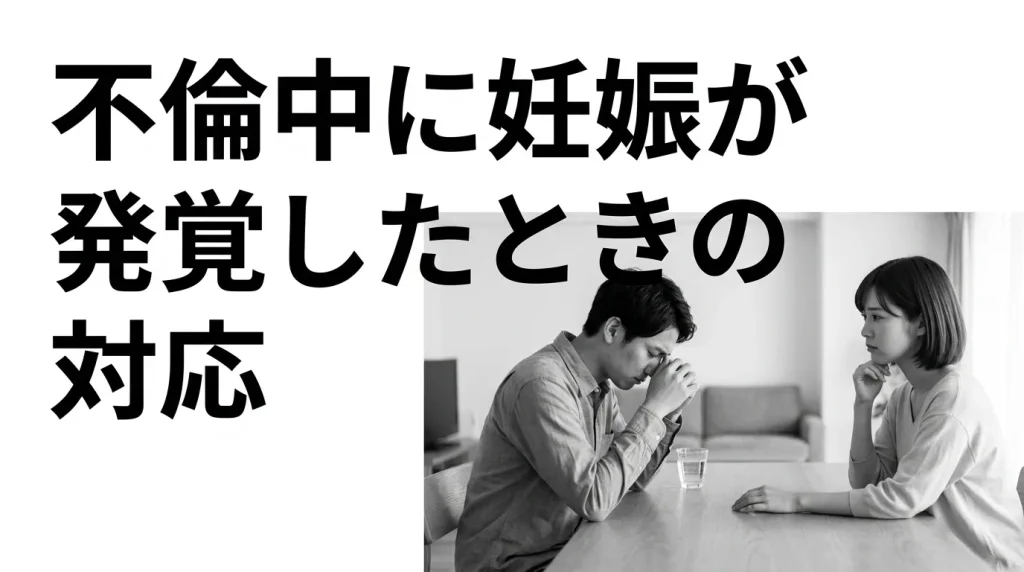 不倫中に妊娠が発覚したら最初にすること