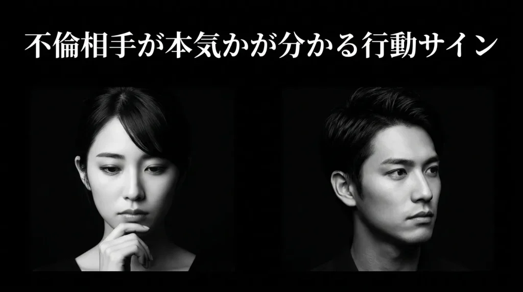 不倫相手があなたに本気かどうかわかる行動サイン