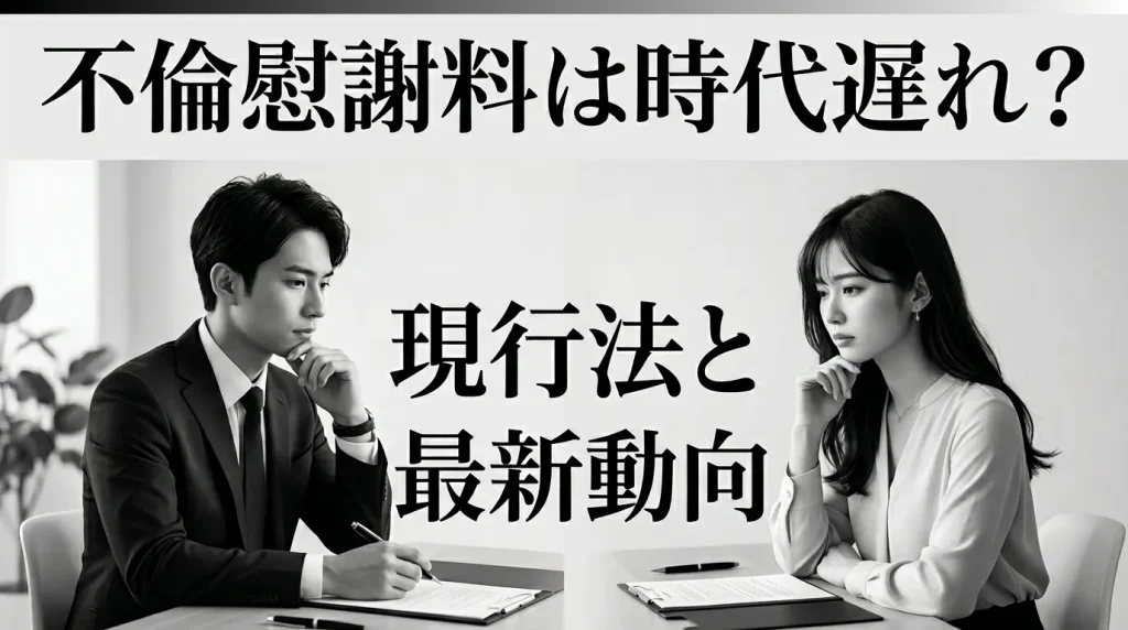 不貞慰謝料は「時代遅れ」なのか？現行法の考え方と最新動向