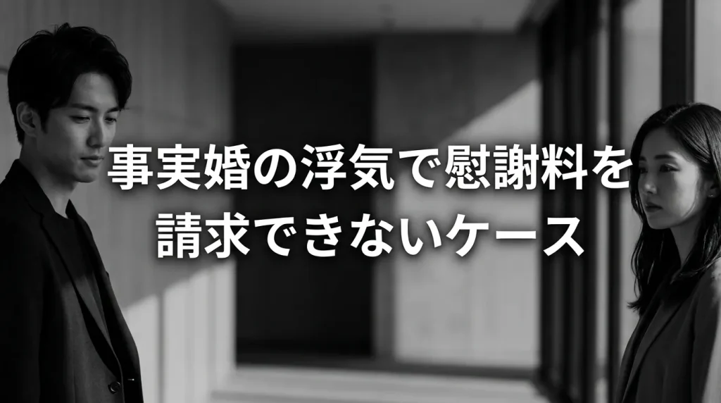 事実婚の浮気で慰謝料を請求できないケース