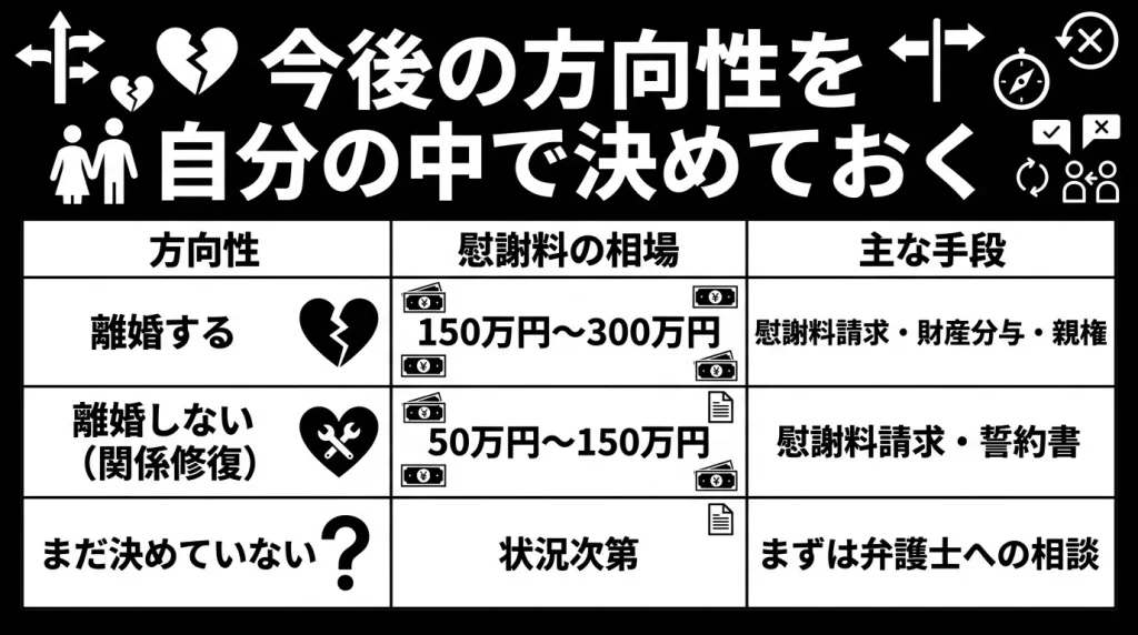 今後の方向性を自分の中で決めておく