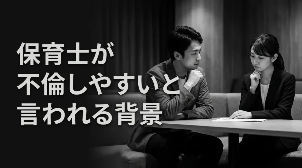 保育士が不倫しやすいと言われる背景にある5つの要因