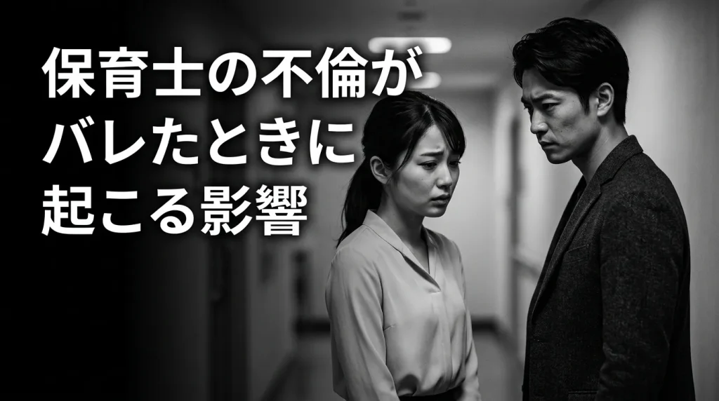 保育士の不倫がバレたときに起こる職場と家庭への現実的な影響