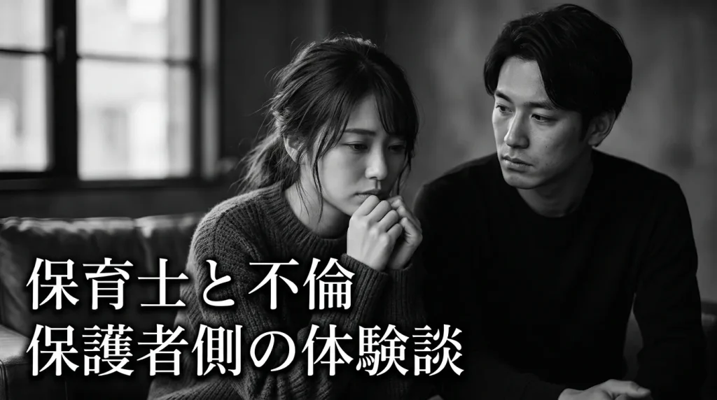 保護者側の体験談 夫・妻が保育士と不倫していた実例