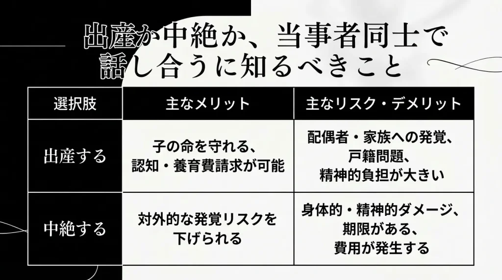 出産か中絶か、当事者同士で話し合う前に知るべきこと