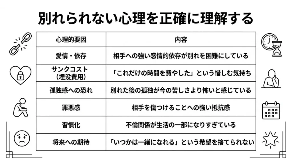 別れられない心理を正確に理解する