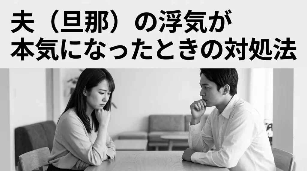 夫（旦那）が本気の浮気をしていると気づいたときの対処法