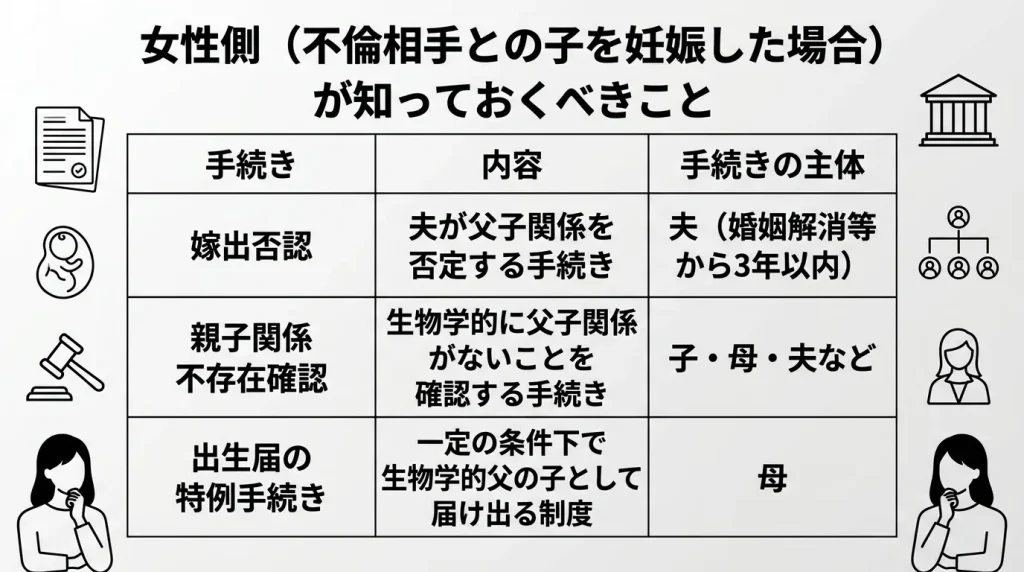 女性側（不倫相手との子を妊娠した場合）が知っておくべきこと