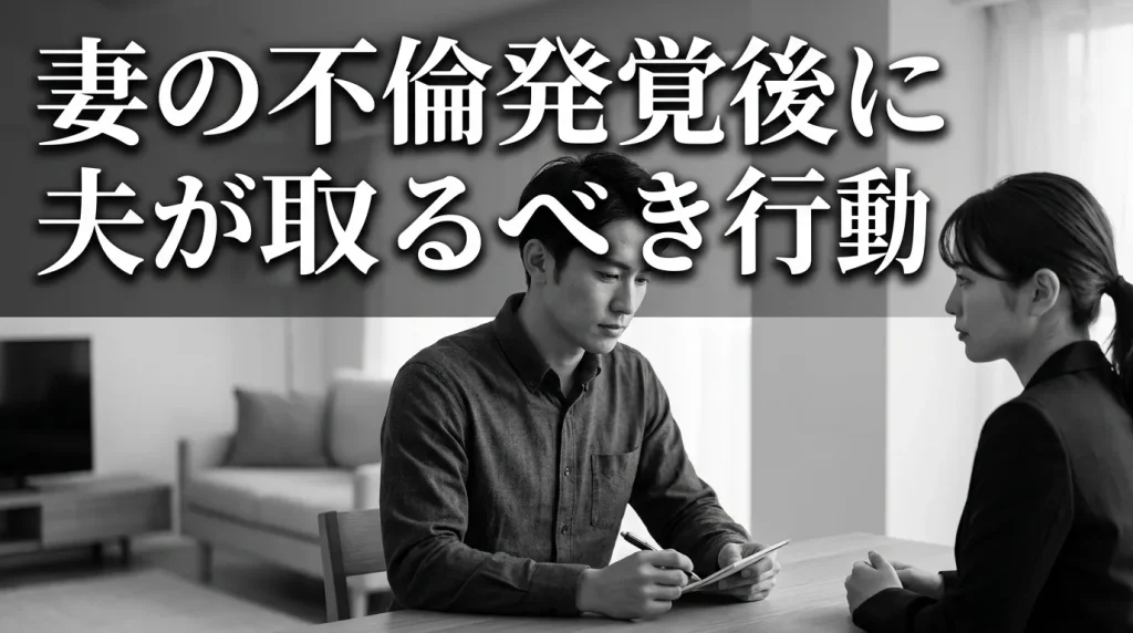 妻の不倫が発覚したあとに夫が取るべき行動の完全ロードマップ