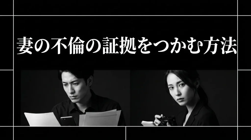 妻の不倫の証拠をつかむ方法　自分でできることと探偵に頼むべきケース