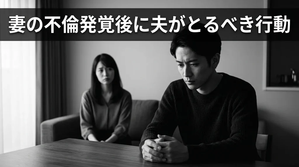 妻の浮気・不倫が発覚した後に夫がとるべき行動ステップ