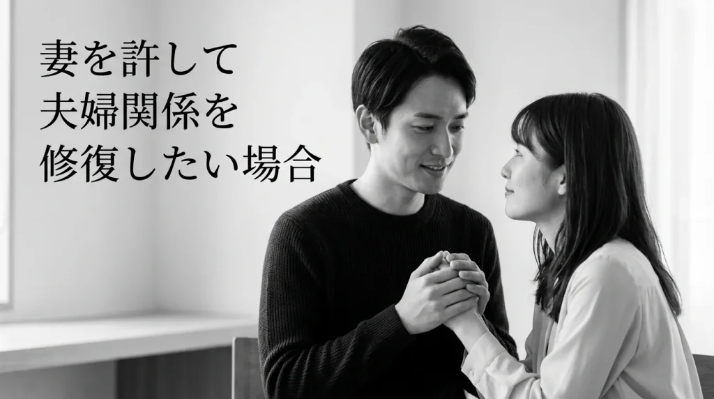 妻を許して夫婦関係を修復したい場合にすること