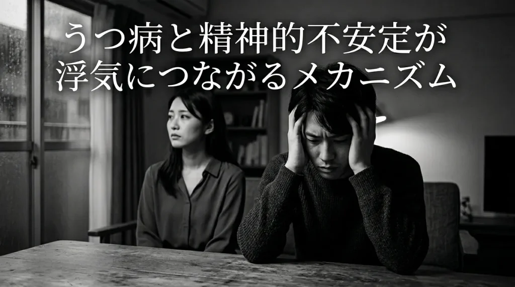 妻・夫のうつ病と精神的不安定が浮気につながるメカニズム