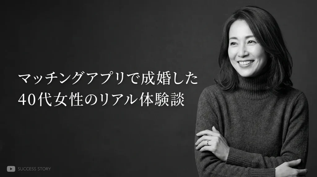 実際にマッチングアプリで成婚した40代女性のリアル体験談