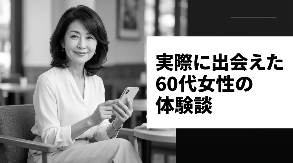 実際に出会えた60代女性の体験談3選