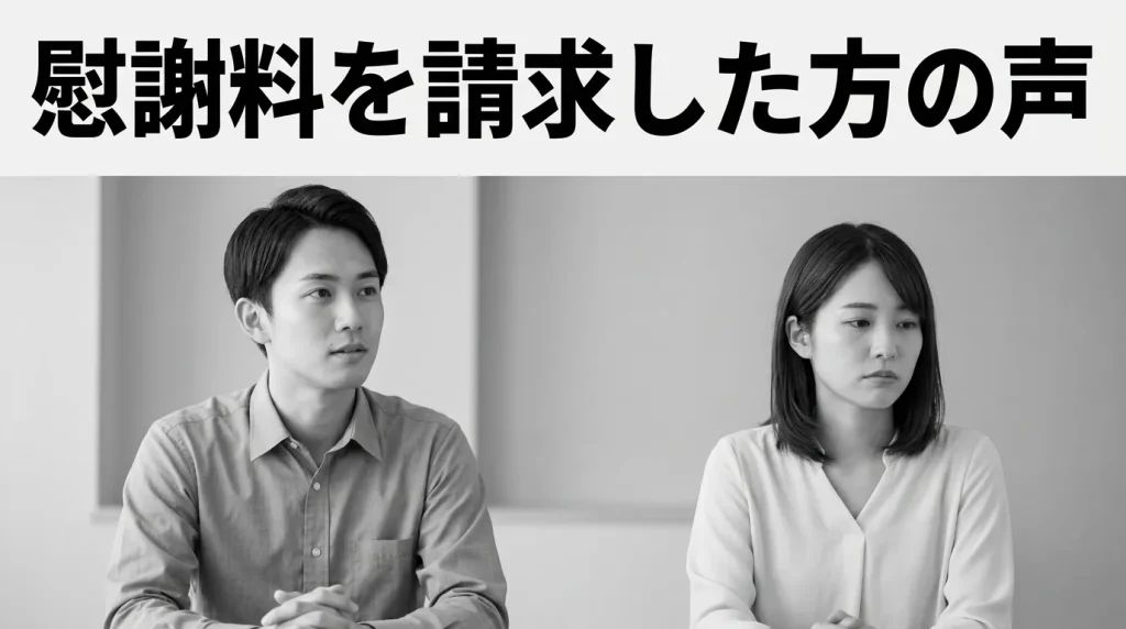実際に慰謝料を請求した方の声