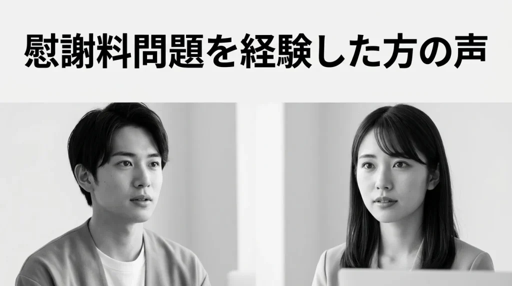 実際に慰謝料問題を経験した方の声