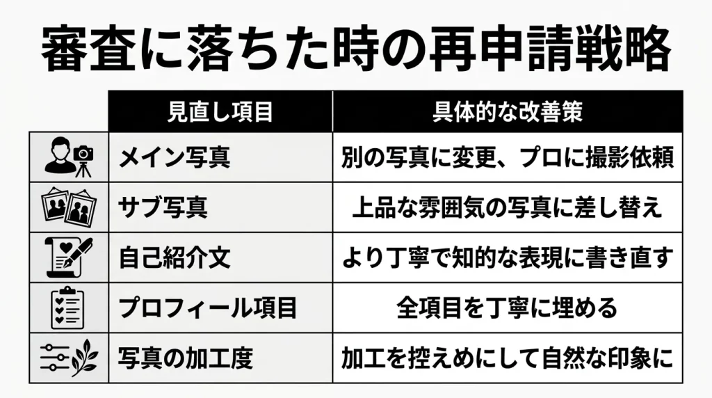 審査に落ちた時の再申請戦略