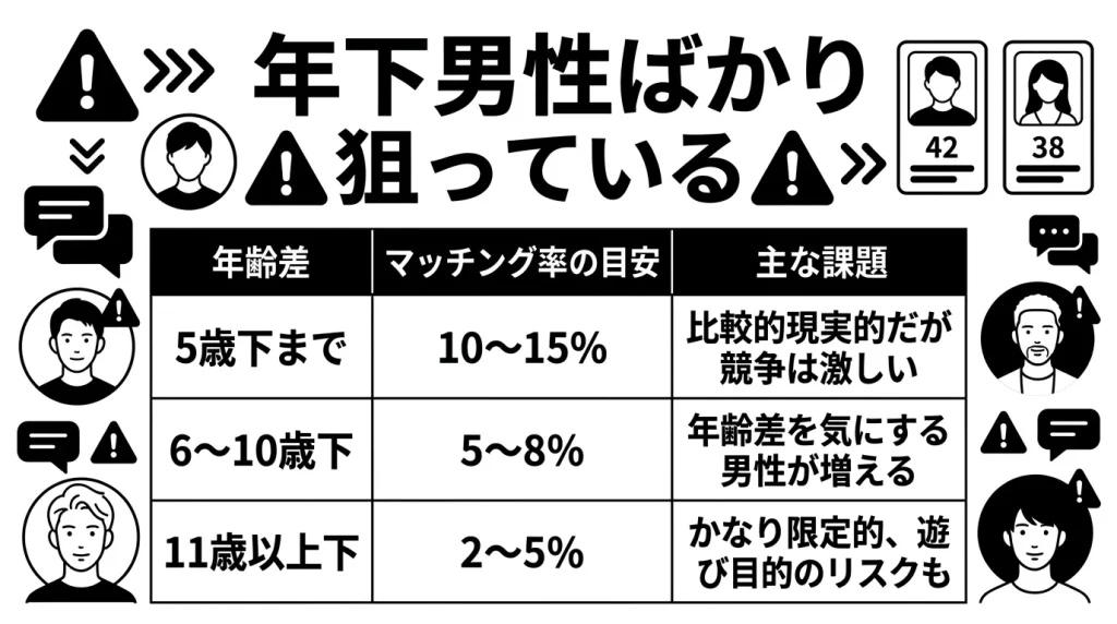 年下男性ばかり狙っている