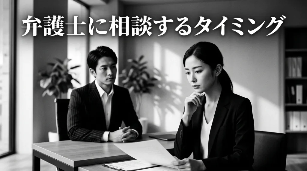 弁護士に相談すべきタイミング