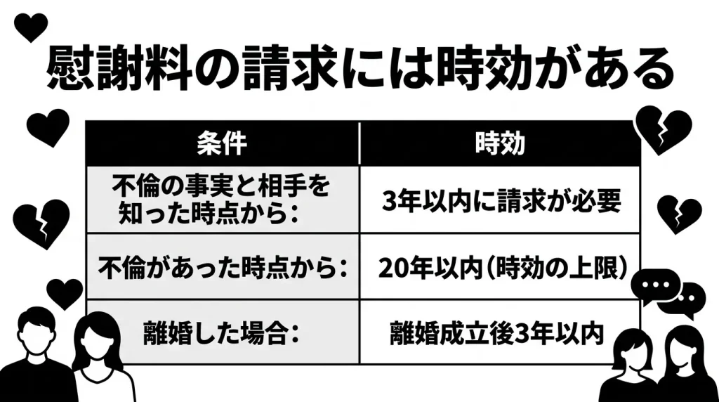 慰謝料の請求には時効がある