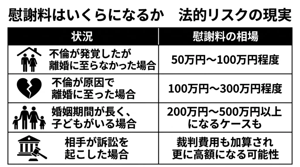 慰謝料はいくらになるか　法的リスクの現実