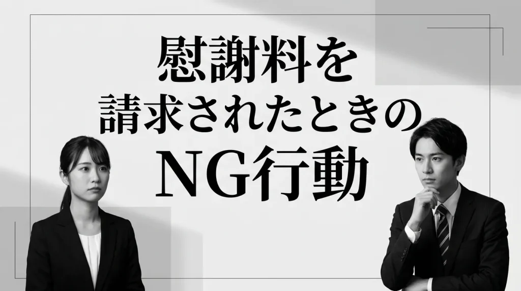 慰謝料を請求されたときにやってはいけないNG行動