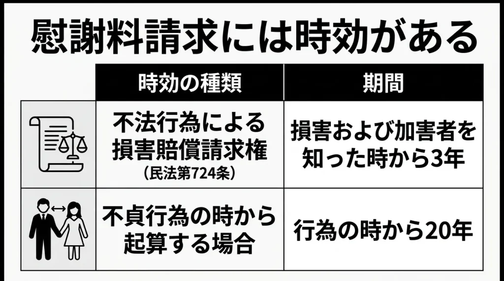 慰謝料請求には時効がある