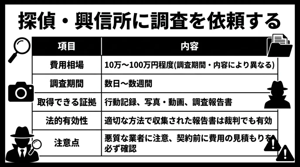 探偵・興信所に調査を依頼する