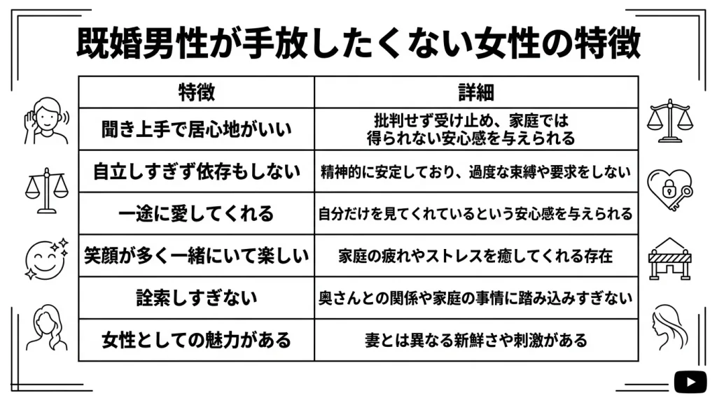 既婚男性が手放したくない女性の特徴