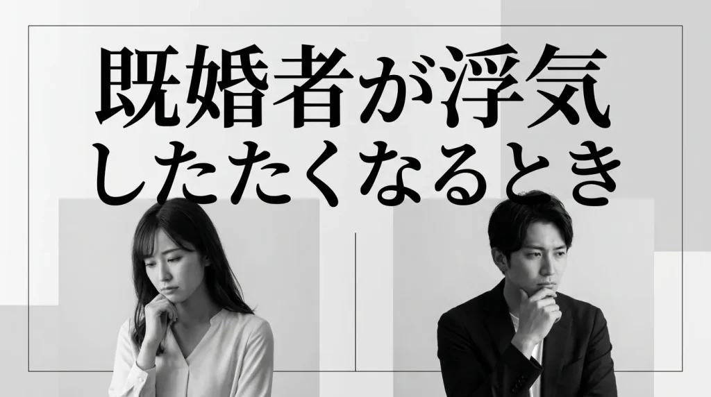 既婚者が浮気したくなるタイミングと場面