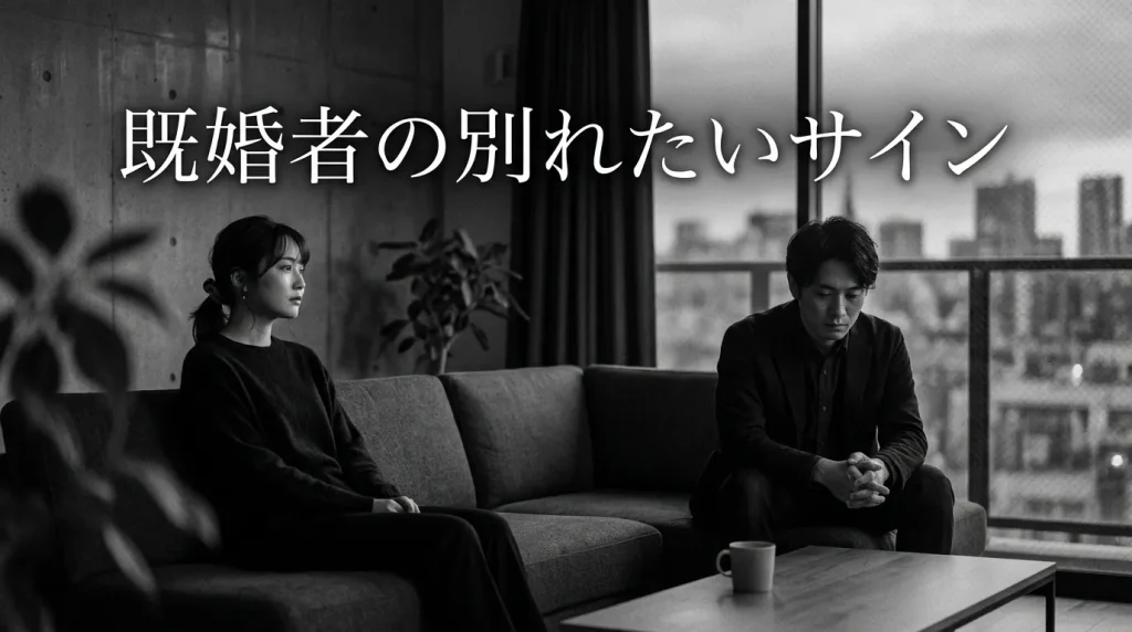 既婚者の「別れたいサイン」を見逃さないために