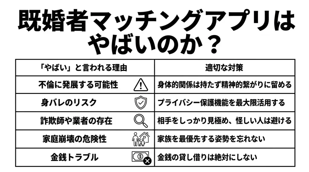 既婚者マッチングアプリはやばいのか？