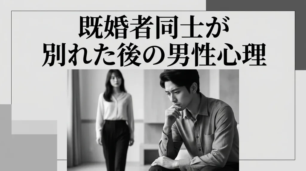 既婚者同士が別れた後の男性心理と相手の変化